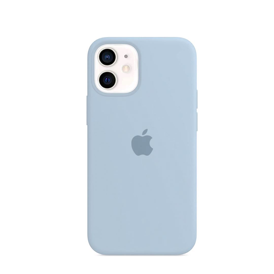 light blue silicone apple phone case