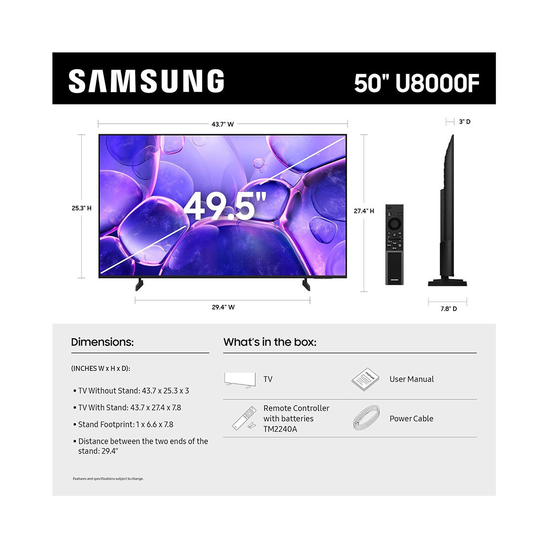 Samsung 50" Class Crystal UHD 4K Smart TV - HDR & Alexa Built-In