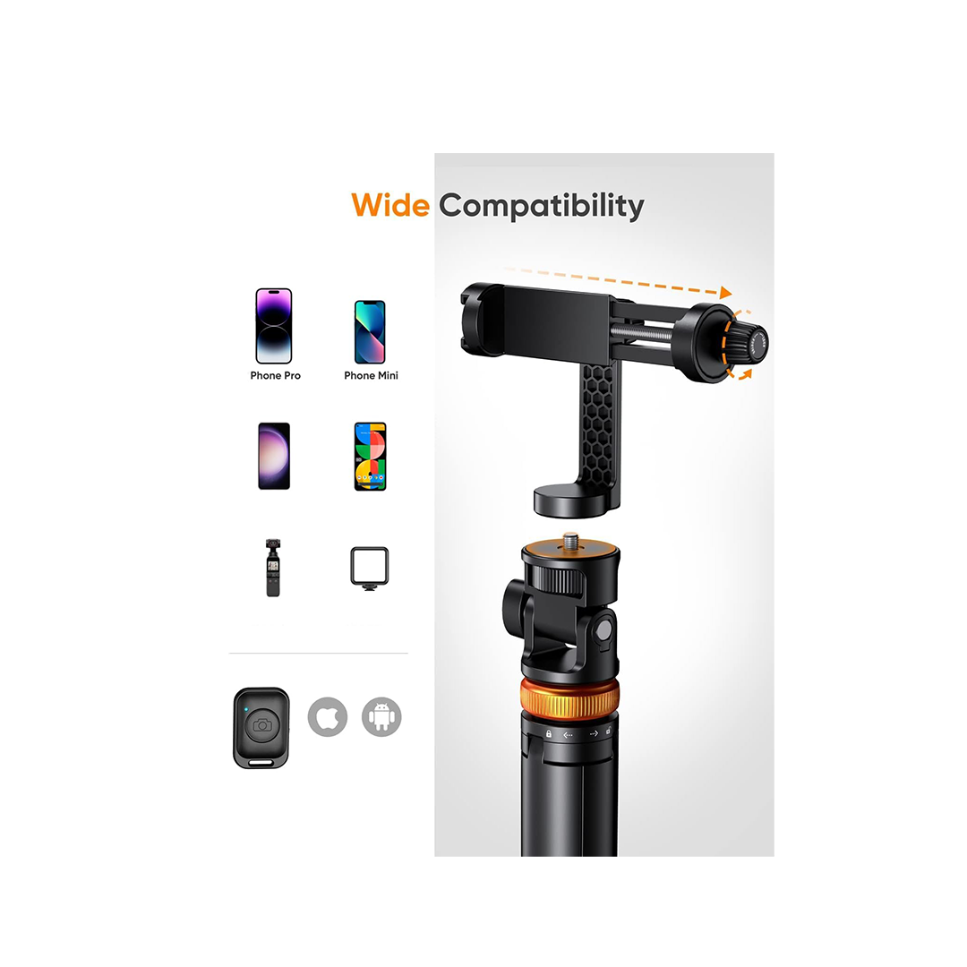 EUCOS 62" Phone Tripod with Remote