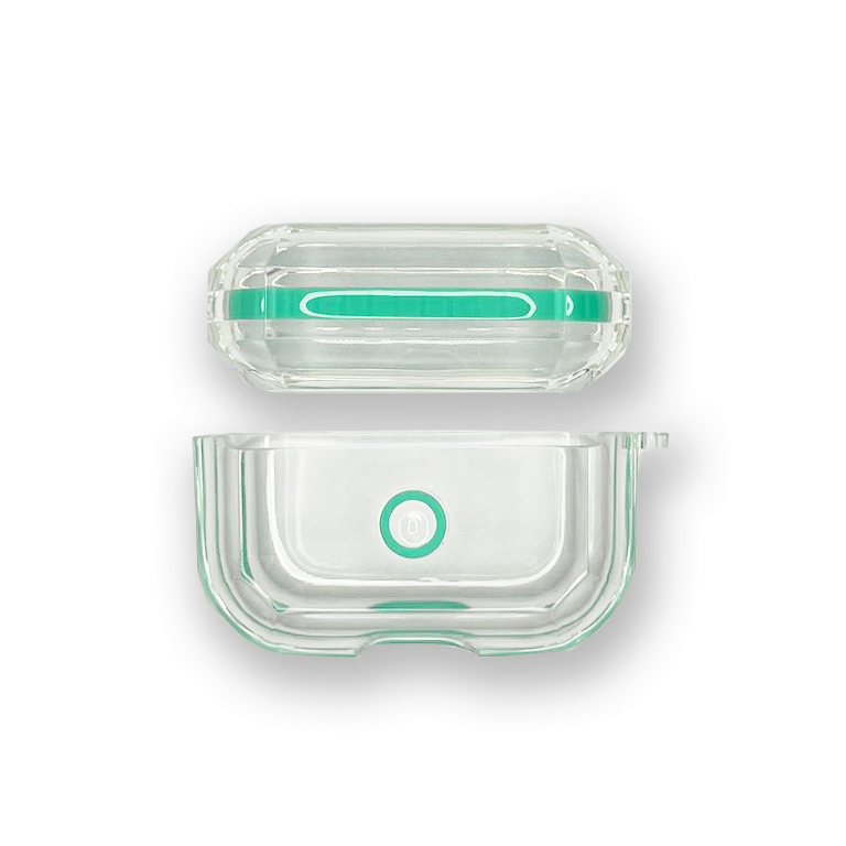 Clear and Mint green AirPods case