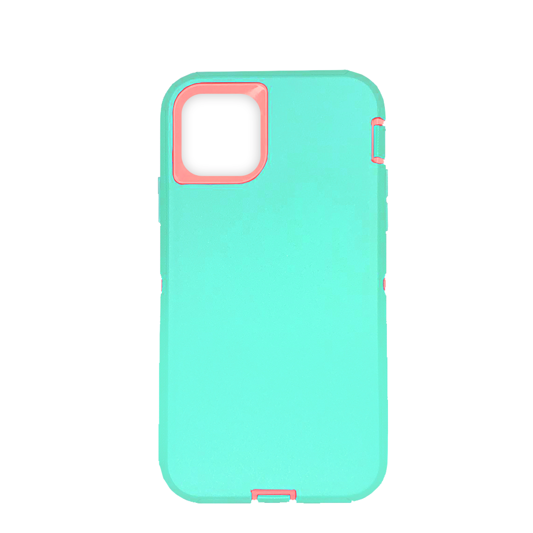 Defender Hybrid iPhone Case (Aqua/Pink)