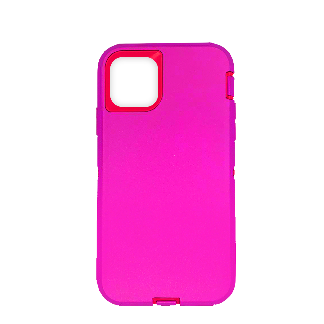 Defender Hybrid iPhone Case (Neon Pink/Red)